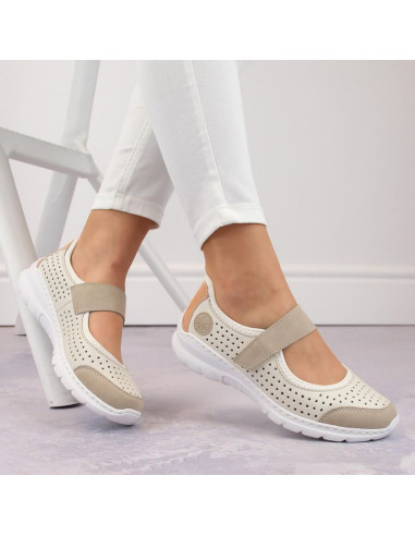 Komfortowe półbuty ażurowe rieker w rkr575