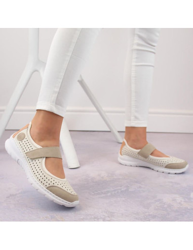 Komfortowe półbuty ażurowe rieker w rkr575