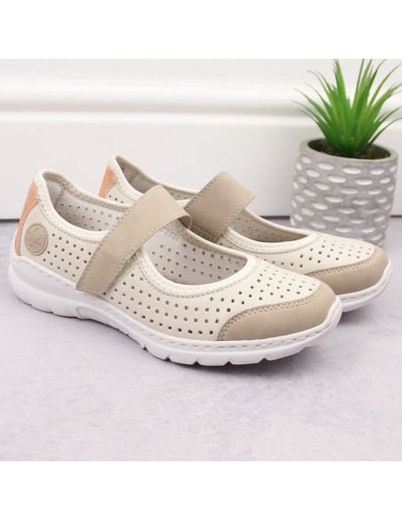 Komfortowe półbuty ażurowe rieker w rkr575