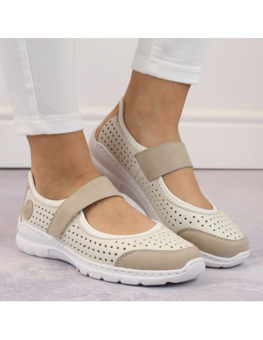 Komfortowe półbuty ażurowe rieker w rkr575