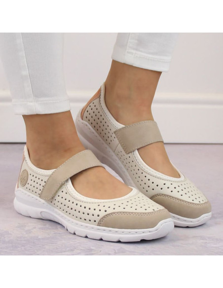 Komfortowe półbuty ażurowe rieker w rkr575