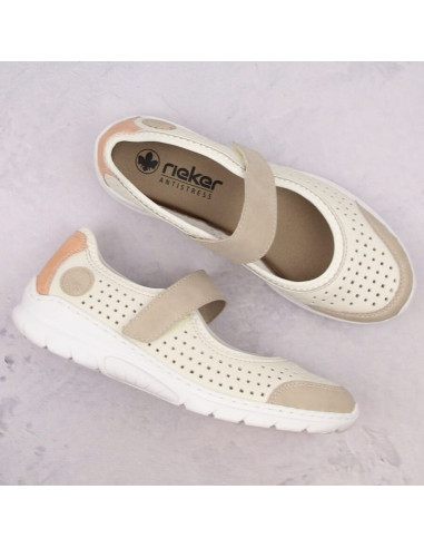 Komfortowe półbuty ażurowe rieker w rkr575