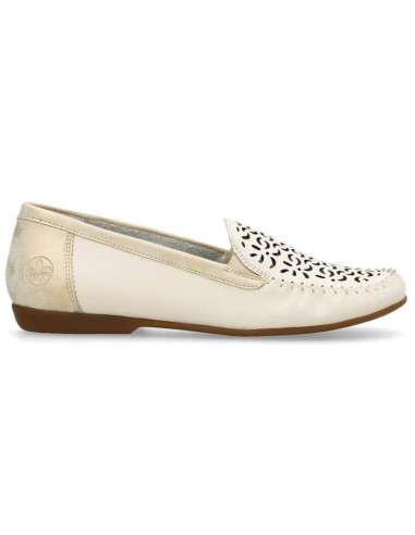 Skórzane komfortowe półbuty ażurowe rieker w rkr658