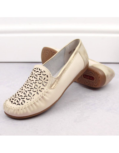 Skórzane komfortowe półbuty ażurowe rieker w rkr658