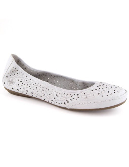 Skórzane komfortowe półbuty ażurowe rieker w rkr649