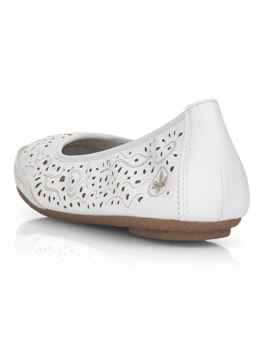 Skórzane komfortowe półbuty ażurowe rieker w rkr649