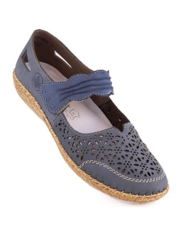 Skórzane półbuty ażurowe rieker w rkr648