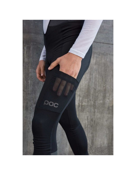 Spodnie rowerowe poc m's thermal cargo tights czarny