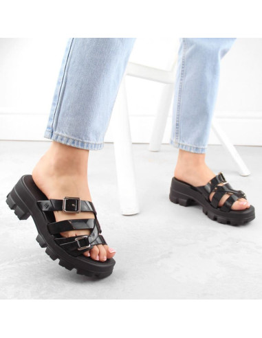 Klapki zaxy pachnące na obcasie nude w nn