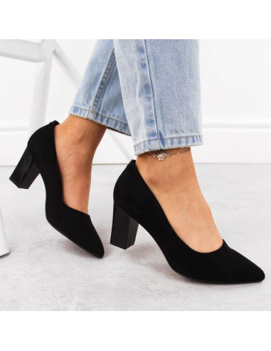 Czółenka na słupku sergio leone w pb4