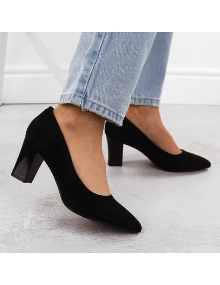 Czółenka na słupku sergio leone w pb4