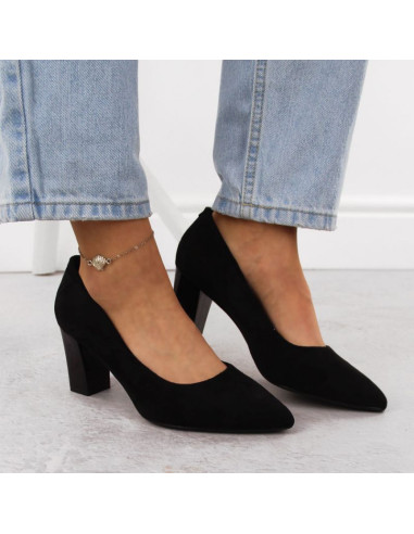 Czółenka na słupku sergio leone w pb4