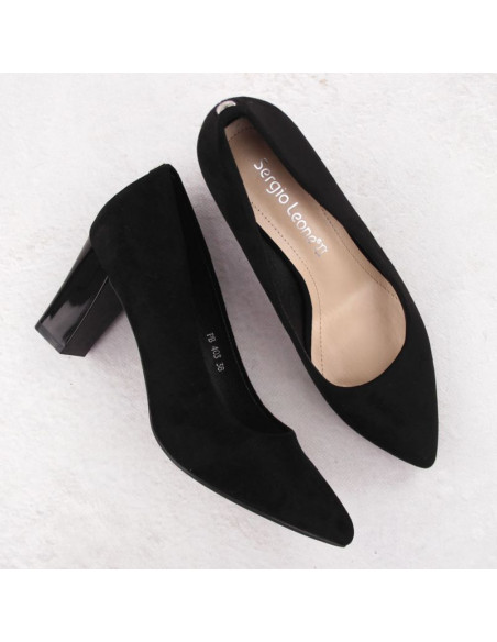 Czółenka na słupku sergio leone w pb4