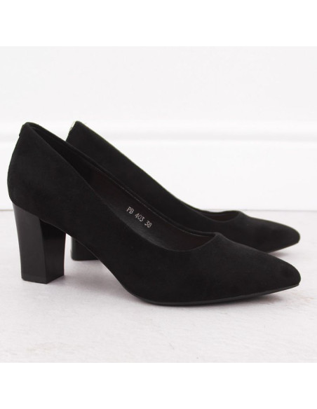 Czółenka na słupku sergio leone w pb4