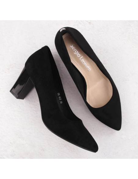 Czółenka na słupku sergio leone w pb4