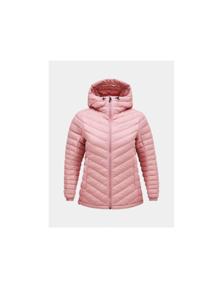 Kurtka puchowa peak performance w frost down hood jacket różowy