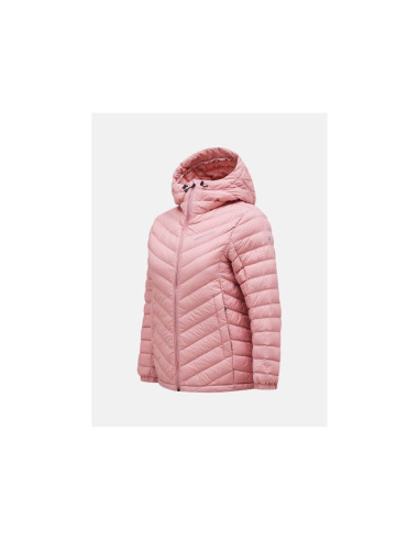 Kurtka puchowa peak performance w frost down hood jacket różowy