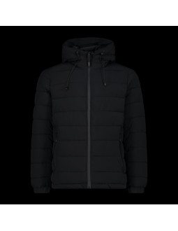 Kurtka zimowa męska cmp sportowa z kapturem ocieplana czarna (34k0167/u901)