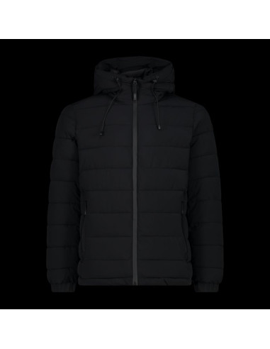 Kurtka zimowa męska cmp sportowa z kapturem ocieplana czarna (34k0167/u901)