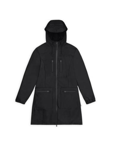 Rains damski płaszcz przeciwdeszczowy cargo curve jacket w3 12050 01 black