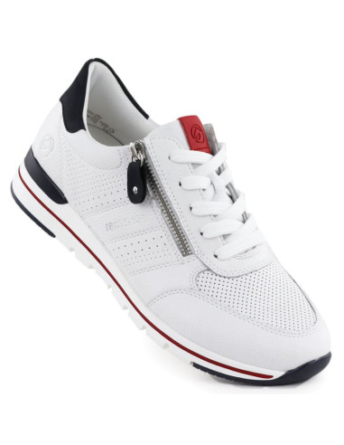 Skórzane półbuty sportowe białe remonte rieker r6705-82