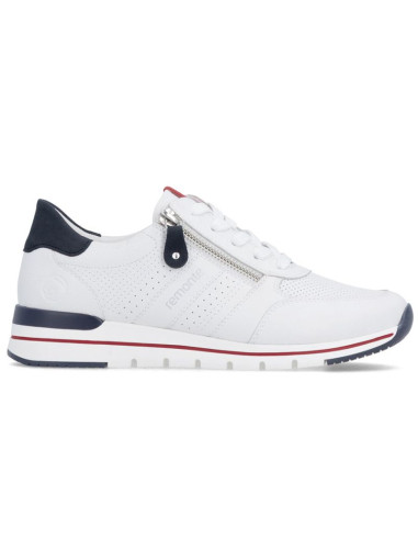 Skórzane półbuty sportowe białe remonte rieker r6705-82