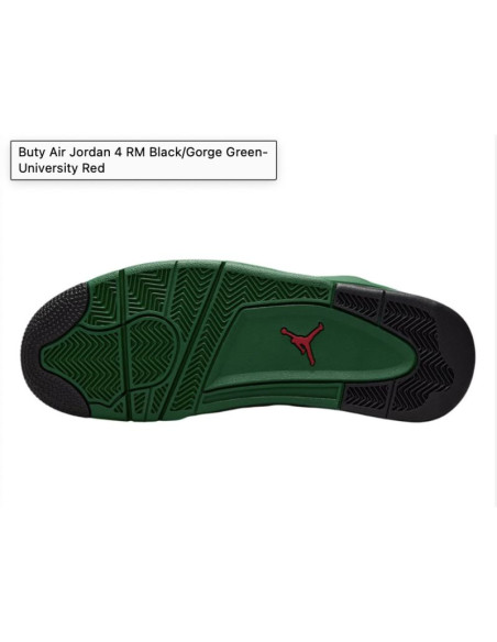 Buty sportowe sneakersy air jordan 4 rm black/gorge green - fq7939-003