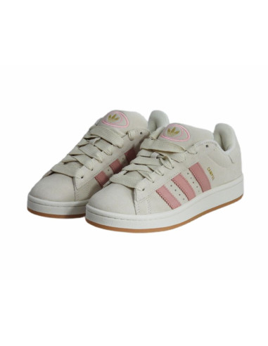 Buty sportowe damskie młodzieżowe adidas campus 00s w cream white / glow pink - ji2752