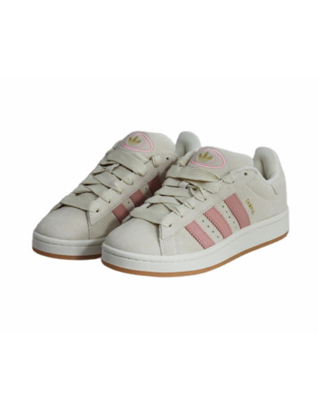 Buty sportowe damskie młodzieżowe adidas campus 00s w cream white / glow pink - ji2752