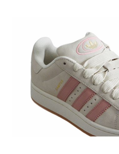 Buty sportowe damskie młodzieżowe adidas campus 00s w cream white / glow pink - ji2752