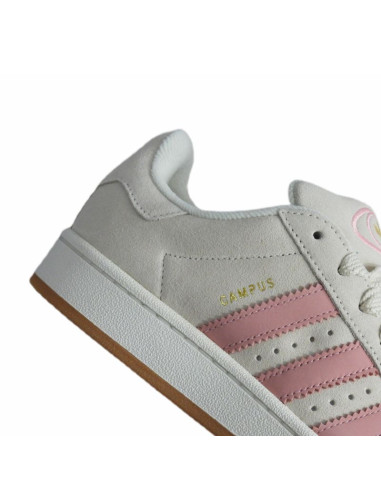 Buty sportowe damskie młodzieżowe adidas campus 00s w cream white / glow pink - ji2752