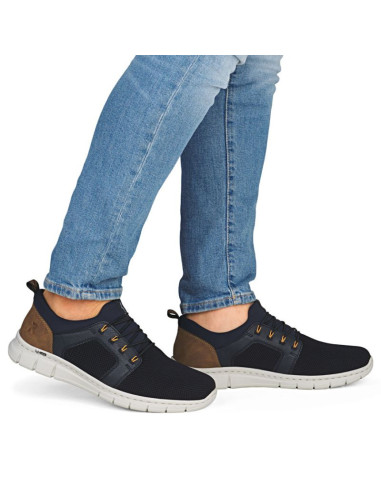 Półbuty męskie sportowe komfortowe granatowe rieker b7796-14