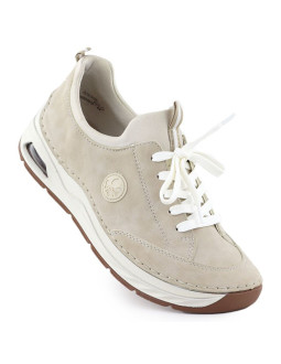 Półbuty damskie komfortowe beżowe rieker 44562-62