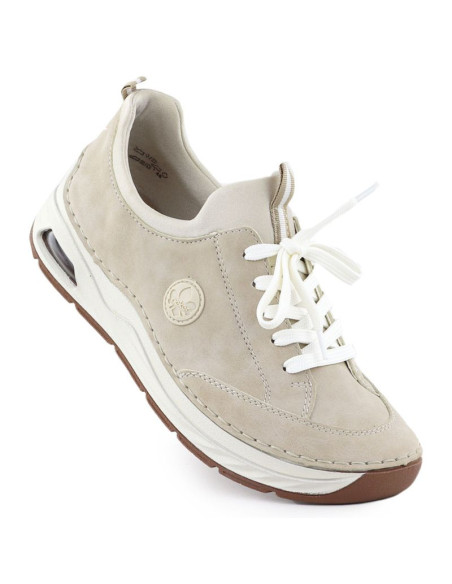 Półbuty damskie komfortowe beżowe rieker 44562-62