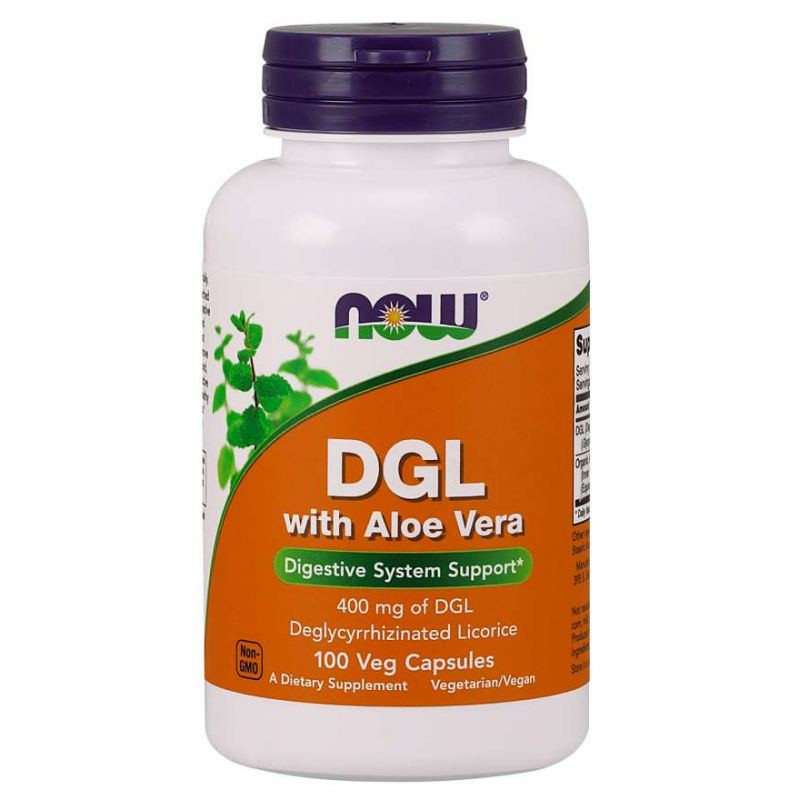 DGL with Aloe Vera - Korzeń Lukrecji 400 mg + Aloe Vera (100 kaps.)