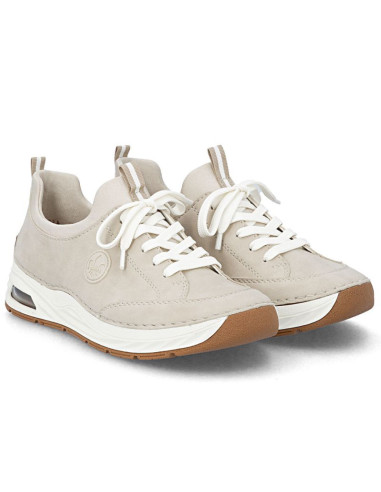 Półbuty damskie komfortowe beżowe rieker 44562-62