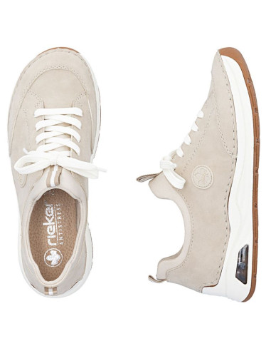 Półbuty damskie komfortowe beżowe rieker 44562-62