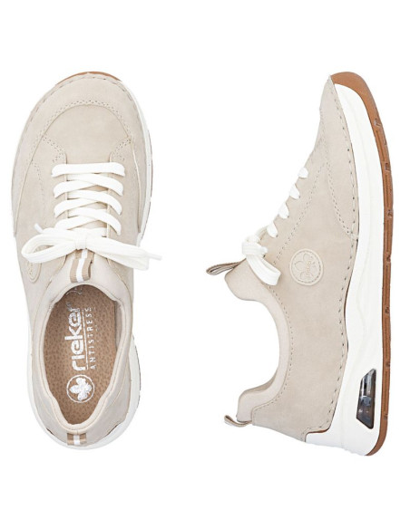 Półbuty damskie komfortowe beżowe rieker 44562-62