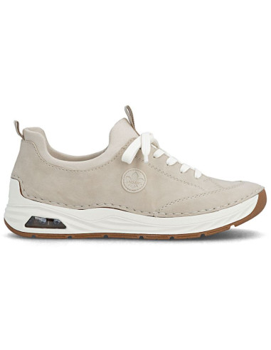 Półbuty damskie komfortowe beżowe rieker 44562-62