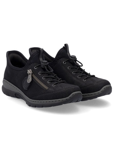 Półbuty damskie sportowe czarne rieker l32f1-00