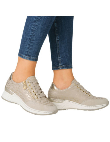 Sneakersy na koturnie rieker w