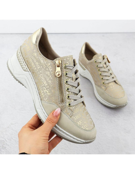 Sneakersy na koturnie rieker w