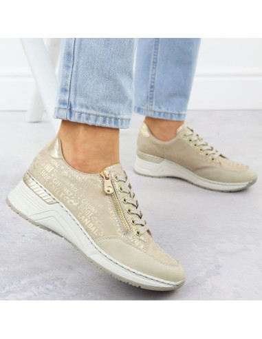 Sneakersy na koturnie rieker w