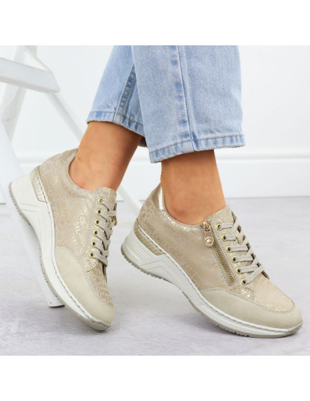 Sneakersy na koturnie rieker w