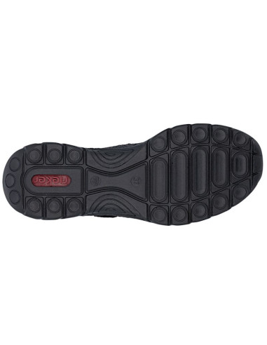 Półbuty damskie na rzep czarne rieker n4299-00