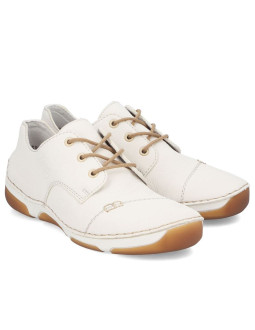 Półbuty damskie komfortowe białe rieker  55920-80 2