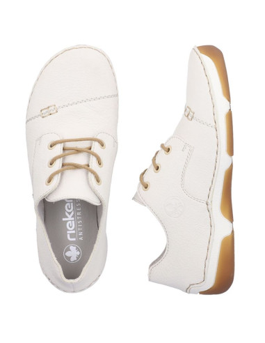 Półbuty damskie komfortowe białe rieker  55920-80