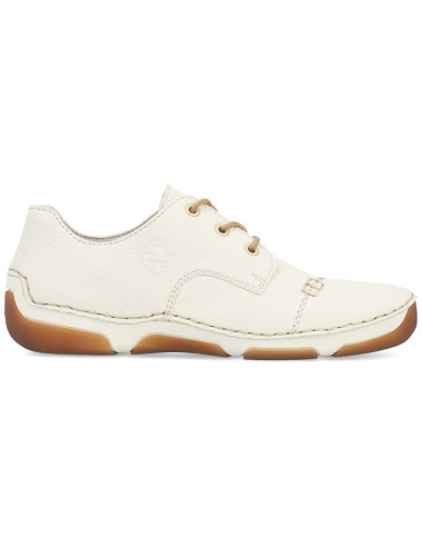 Półbuty damskie komfortowe białe rieker  55920-80