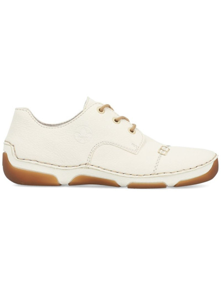 Półbuty damskie komfortowe białe rieker  55920-80