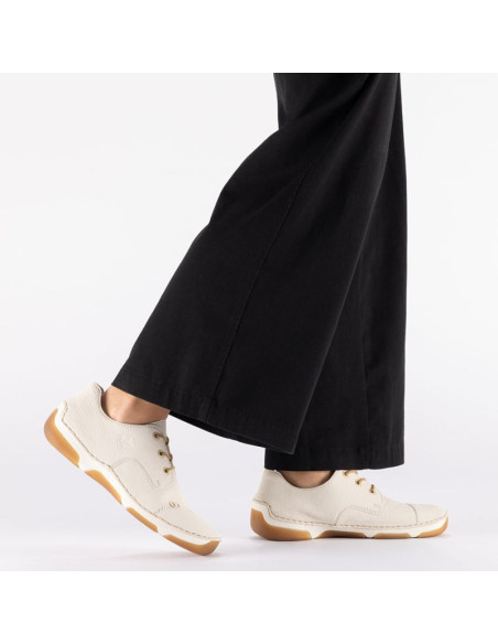 Półbuty damskie komfortowe białe rieker  55920-80